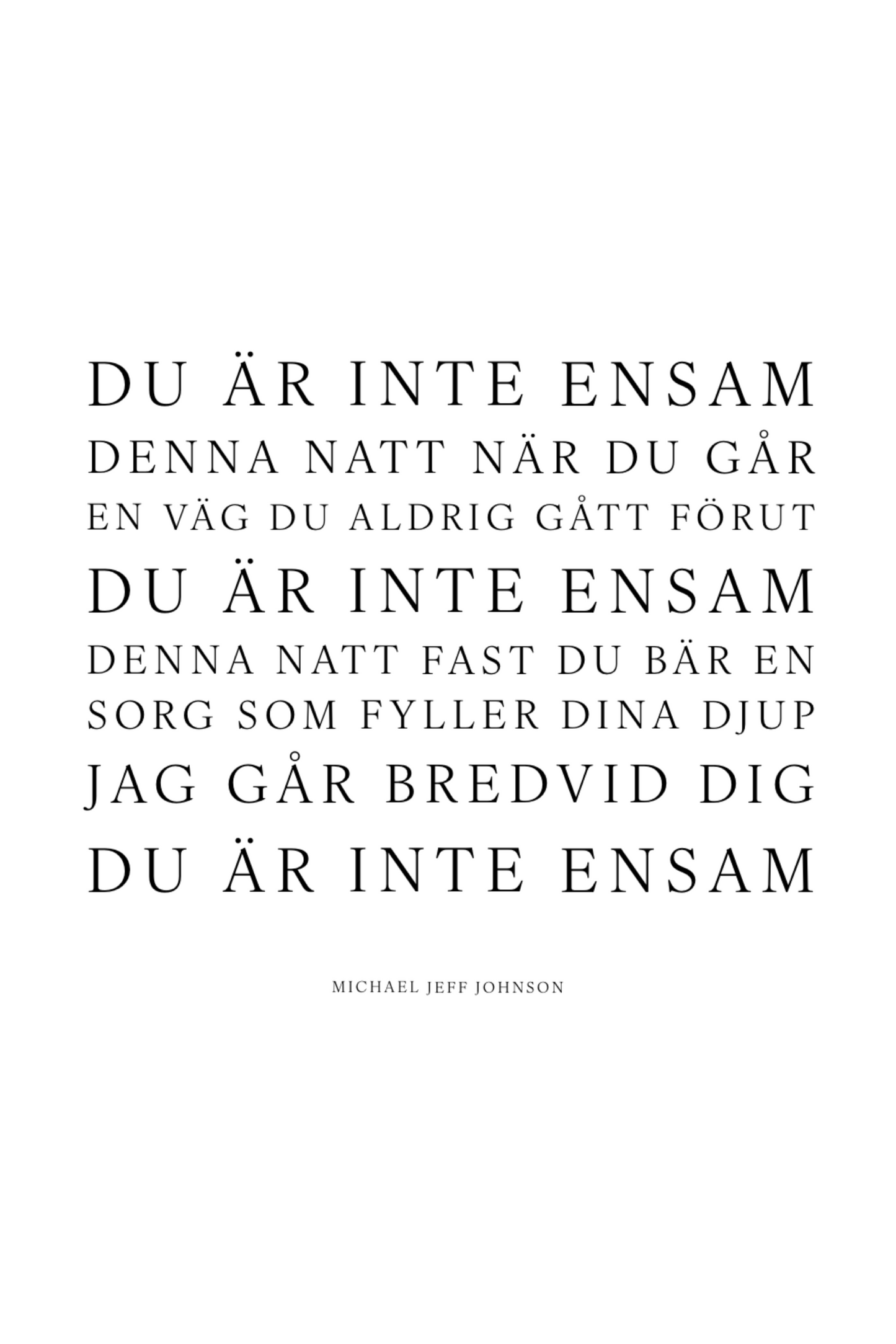 KORT A5 - Du är inte ensam